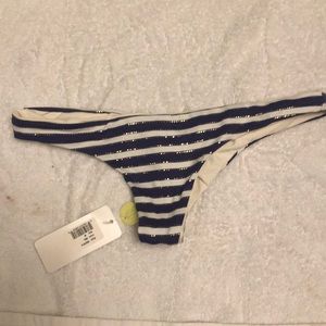 M blue with white strips L*Space bikini bottom